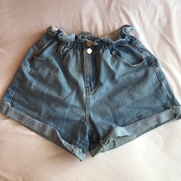 Princess Polly Open Road Denim Paperbag Shorts - Picture 2 of 3